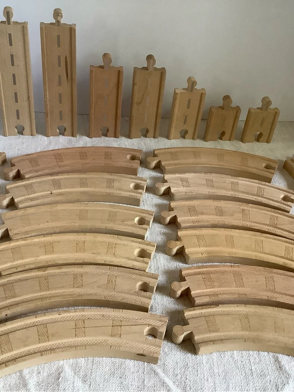 23pc set Thomas Wooden TRACK incl. regular track and Reversible Road Track.